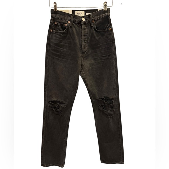 Agolde  NWT 90s Pinch Waist Jean in Black Fuse in Sz 24
